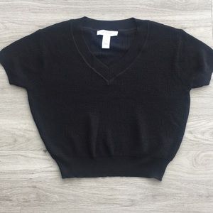 Black WORKSHOP short-sleeved sweater